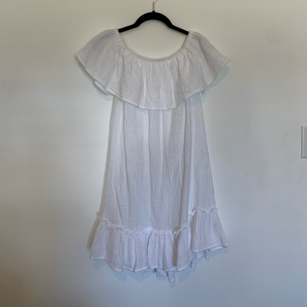 White Beach Dress Coverup Medium